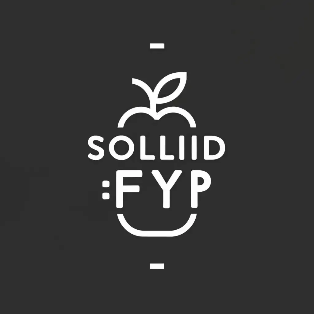 a logo design,with the text "solidfyp", main symbol:apple,Moderate,be used in Internet industry,clear background