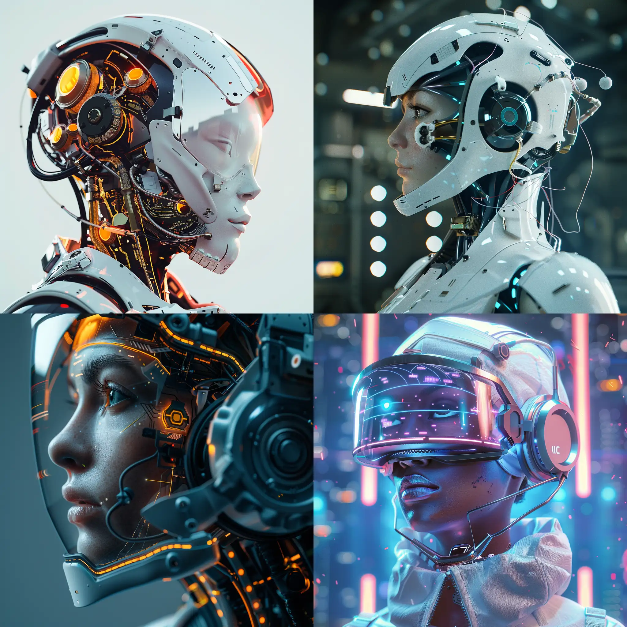 A futuristic looking machine learning engineer