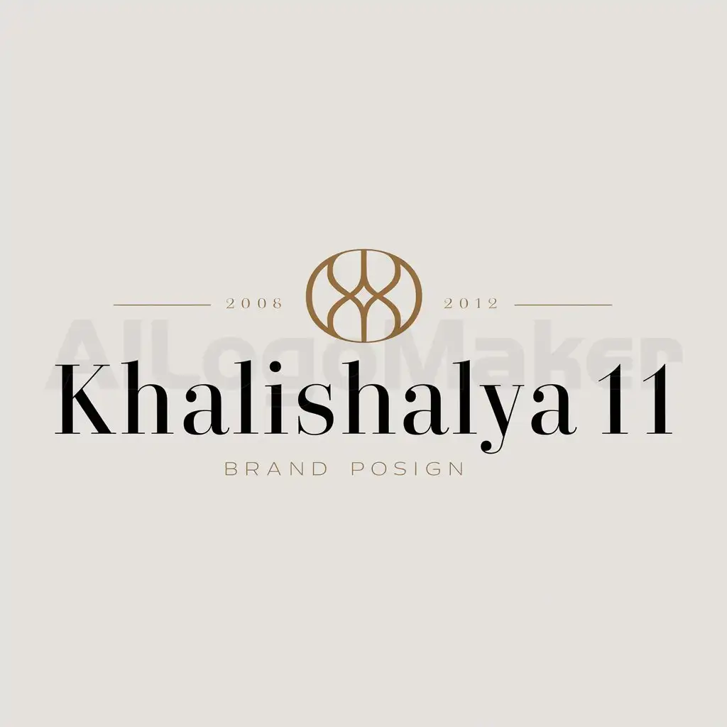 a logo design,with the text "Khalishalya11", main symbol:elegant,Moderate,clear background