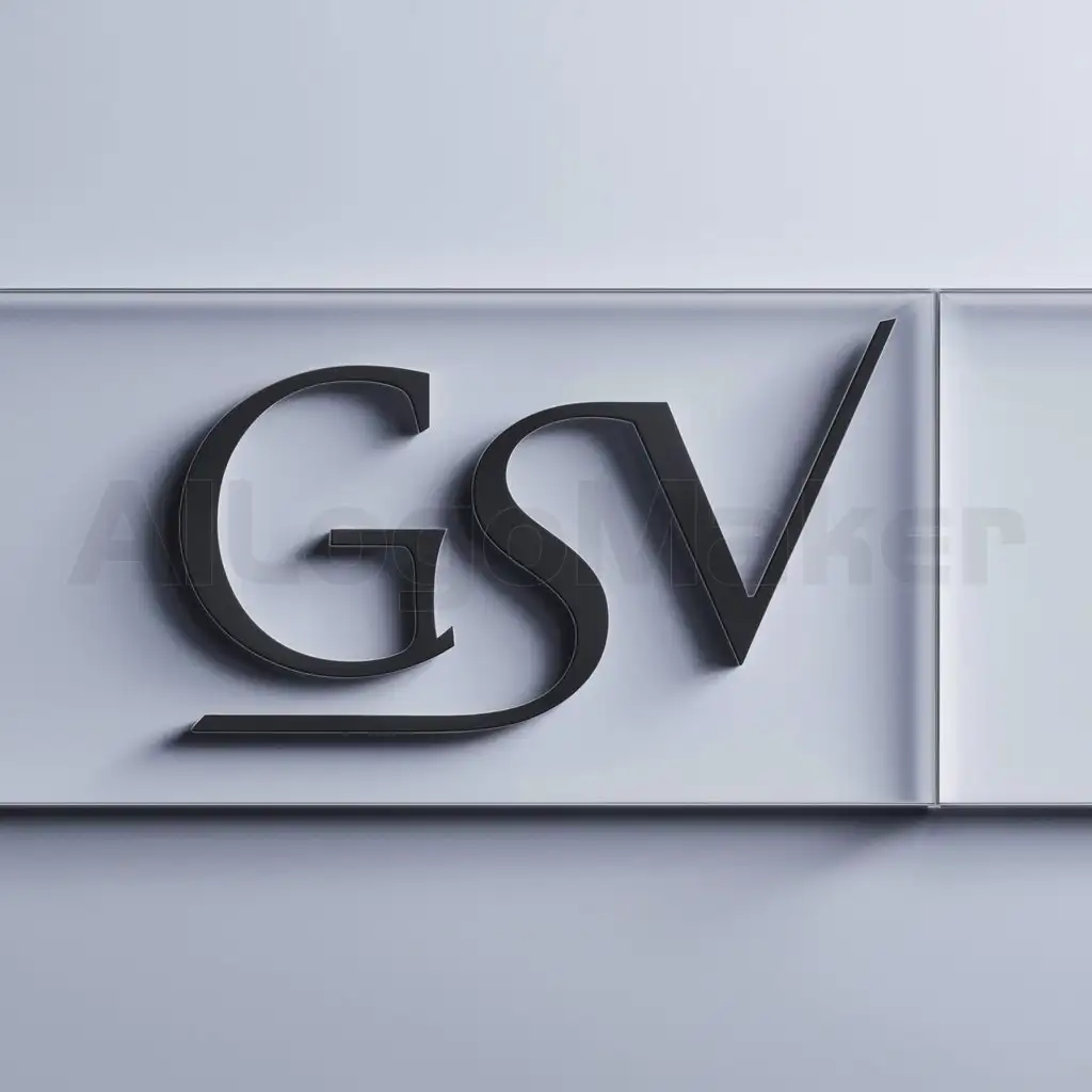 a logo design,with the text 'GSV', main symbol:GSV,Minimalistic,clear background