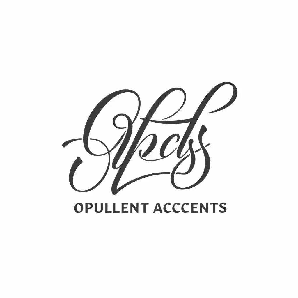 a logo design,with the text "Opulent Accents", main symbol:OpAs,complex,be used in Beauty Spa industry,clear background