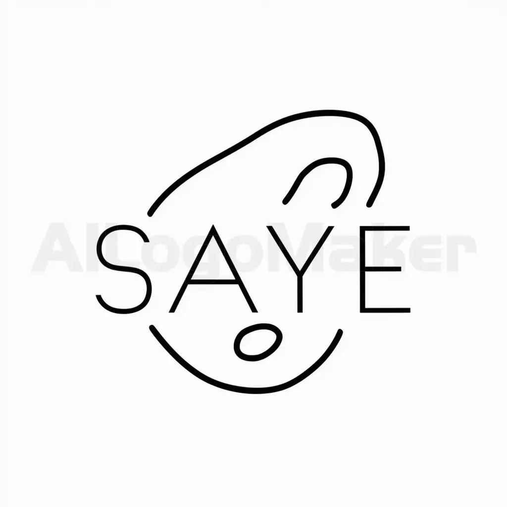 a logo design,with the text "Saye", main symbol:Paint,Minimalistic,clear background