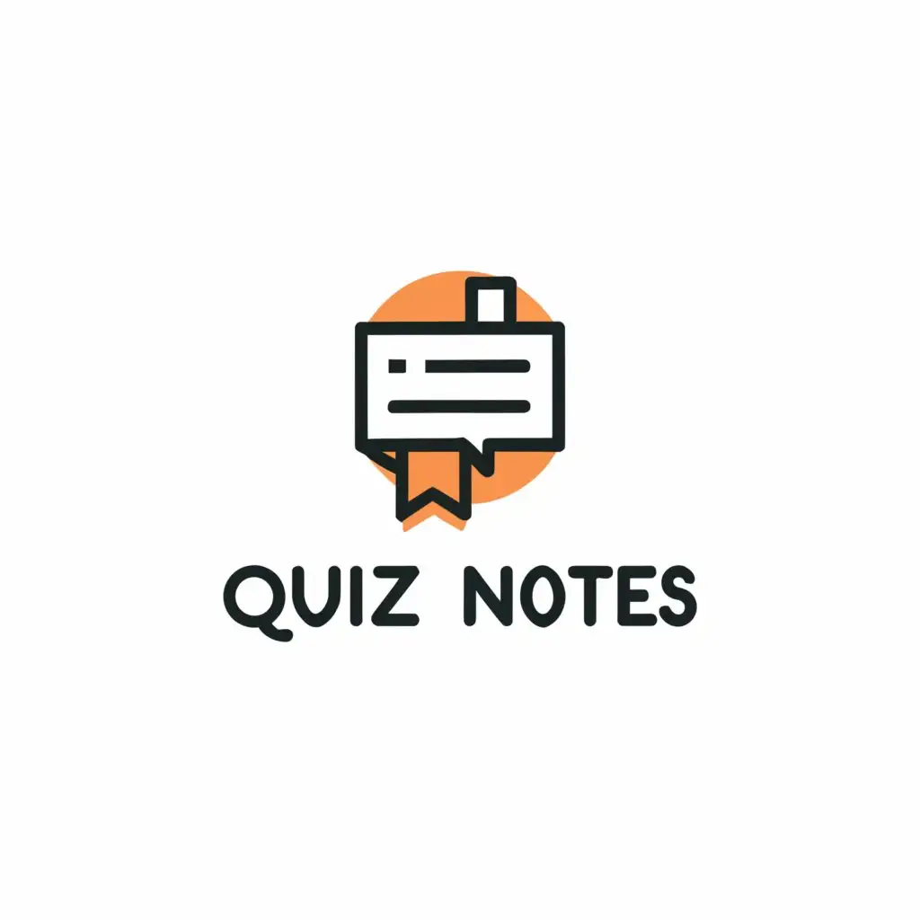 a logo design,with the text "Quiz Notes", main symbol:Notebook,Minimalistic,be used in Education industry,clear background