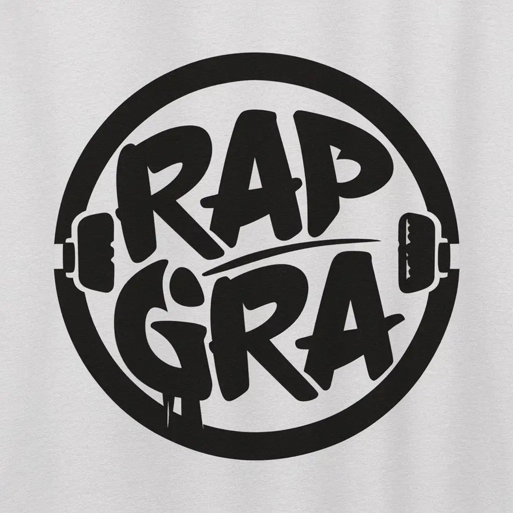 Circular Rap Graffiti Logo in Urban Style | AI Image Generator