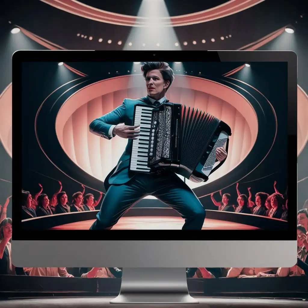 Accordionist-Performing-on-Stage-Live-Music-Performance-on-Computer-Screen