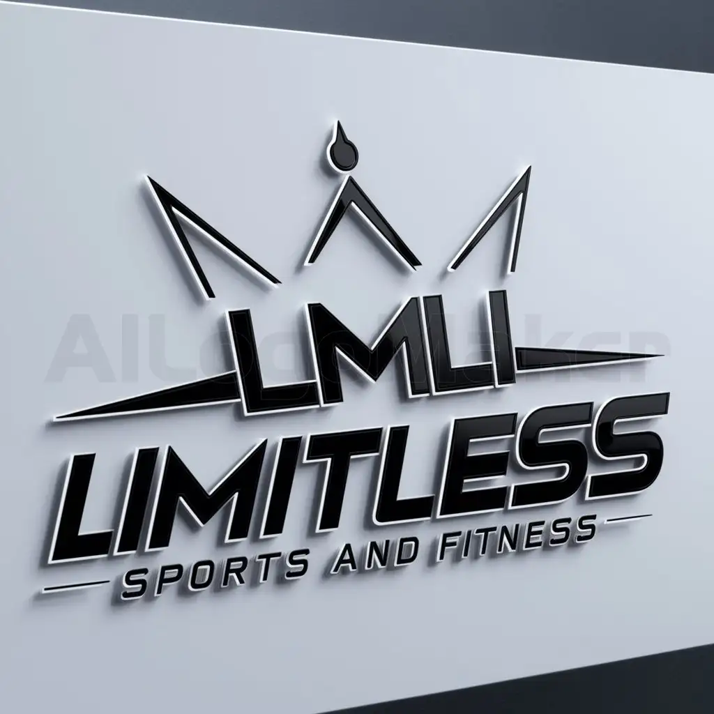 a logo design,with the text "Limitless", main symbol:LML from Limitless to create a crown,complex,be used in Sports Fitness industry,clear background