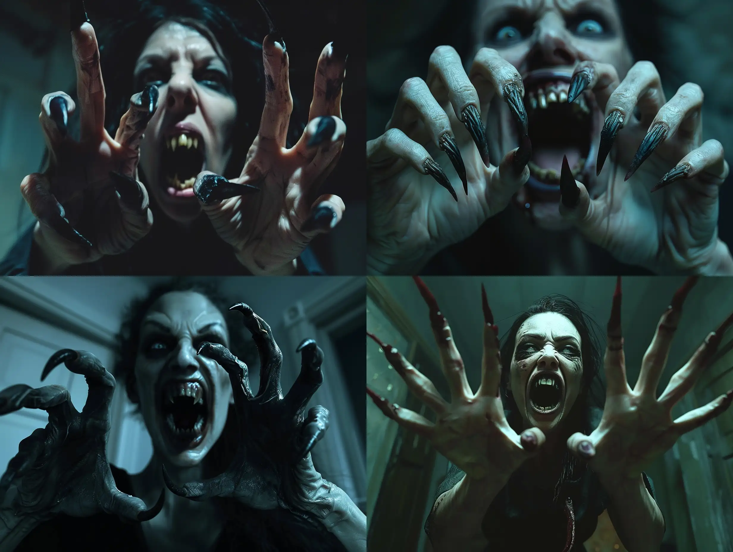 Terrifying-Vampire-Woman-with-Long-Fangs-in-Dark-Room