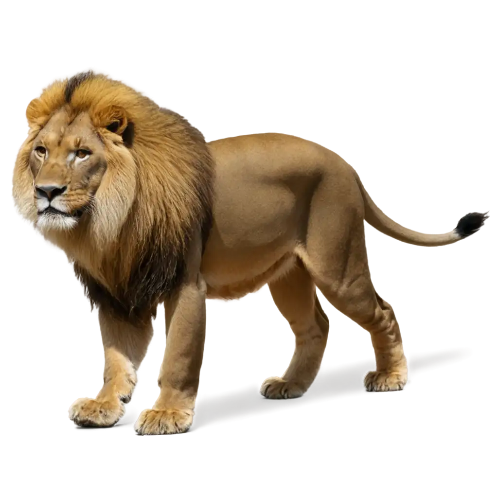 Majestic-Walking-Lion-Striking-PNG-Image-for-Versatile-Digital-Designs
