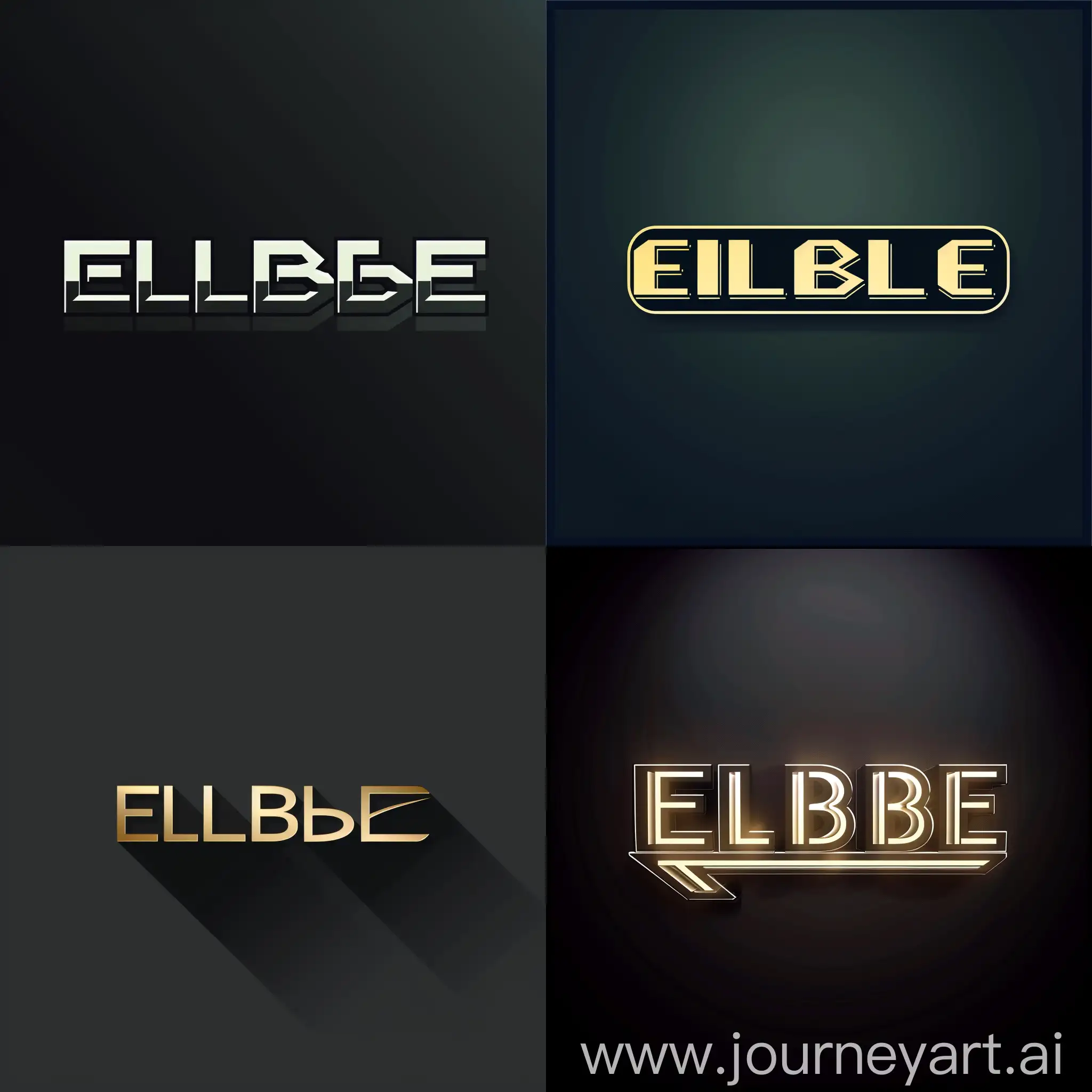 мне нужен логотип на темном фоне слово ELIGBLE. Формат строгий