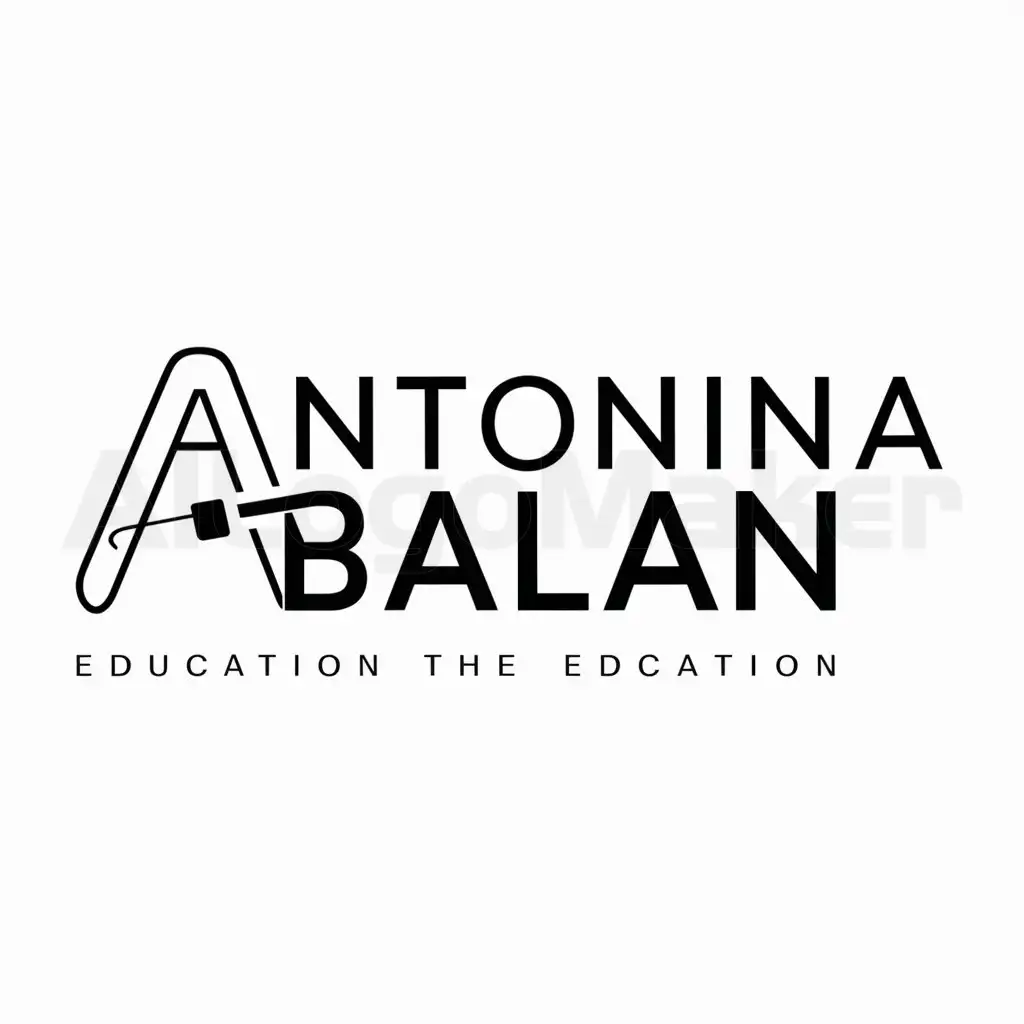 a logo design,with the text "Antonina Balan", main symbol:Manicure,Minimalistic,be used in Education industry,clear background