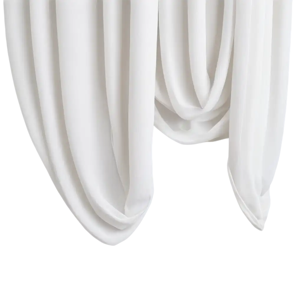 floating elegant white fabric