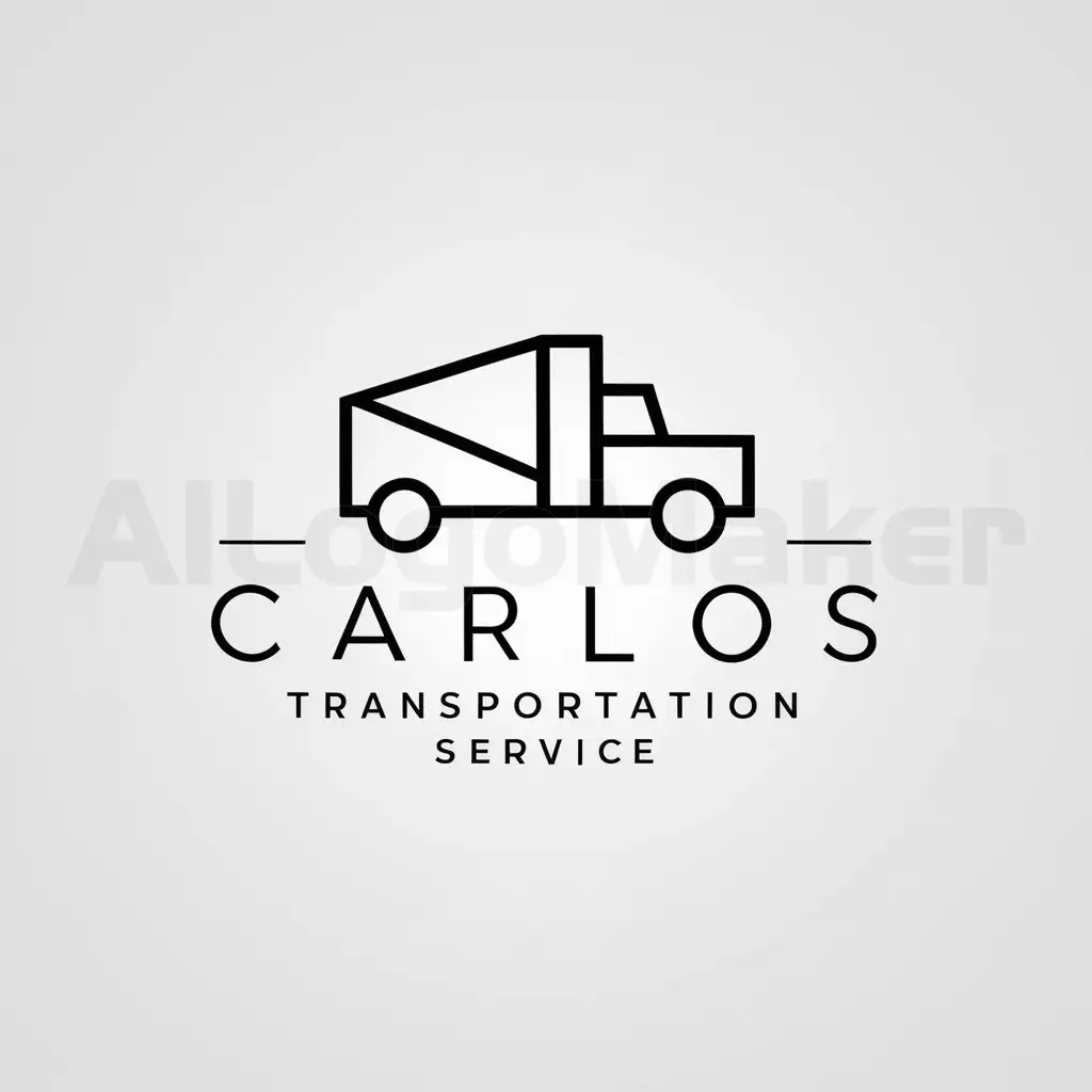 a logo design,with the text "Carlos Transportation Service", main symbol:Concrete Truck,Minimalistic,be used in Truck industry,clear background