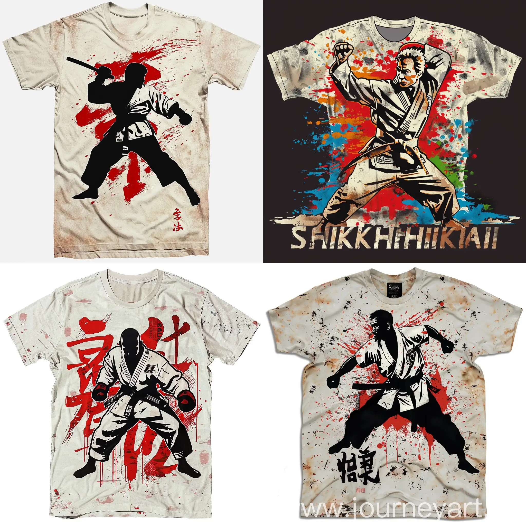 t-shirt design in graffiti style image of Shinkyokushinkai Karate