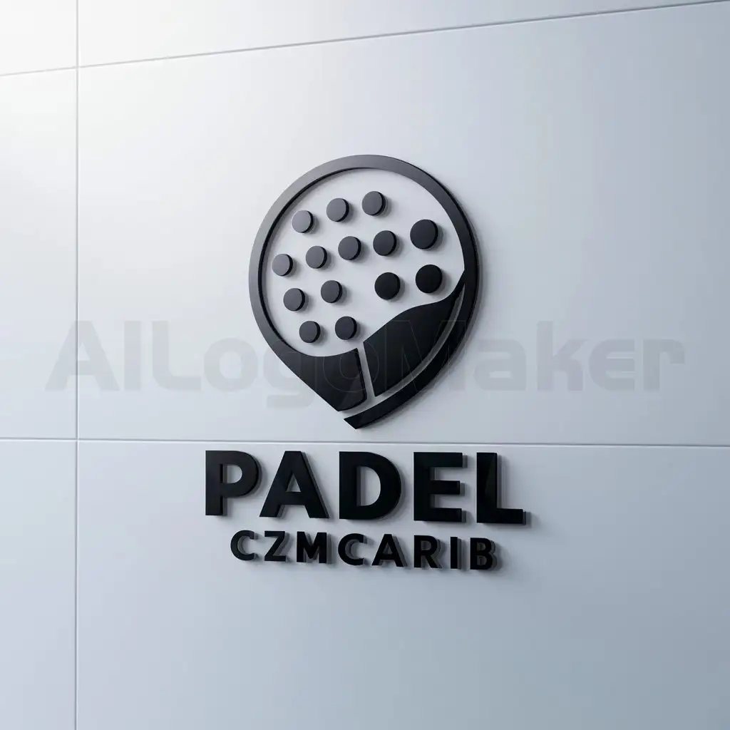 a logo design,with the text "Padel CZMCARIB", main symbol:Padel Anker Bal Smash,Moderate,be used in Nonprofit industry,clear background