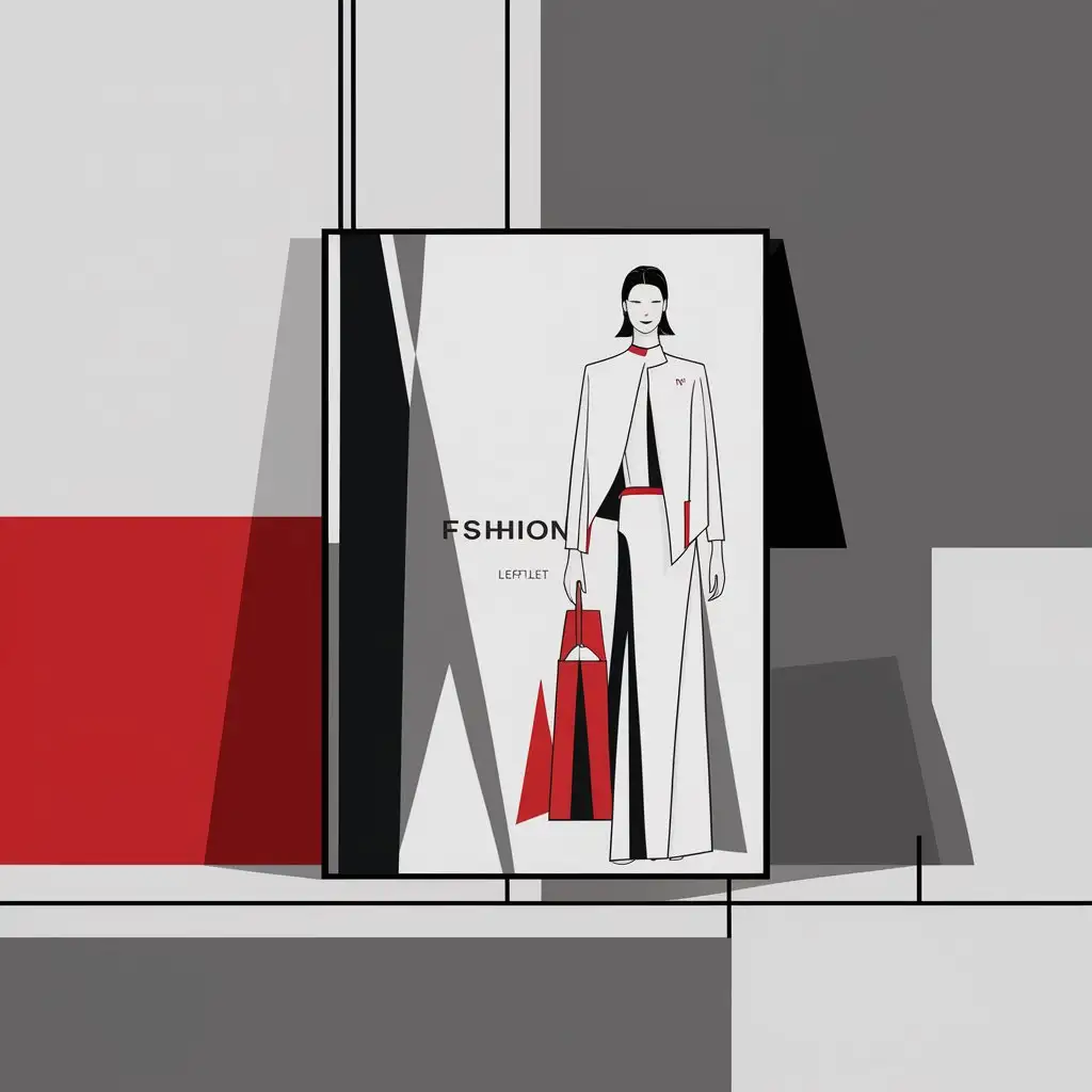 Minimalist-Fashion-Design-Illustration-with-Geometric-Shapes-in-White-Gray-Red-and-Black