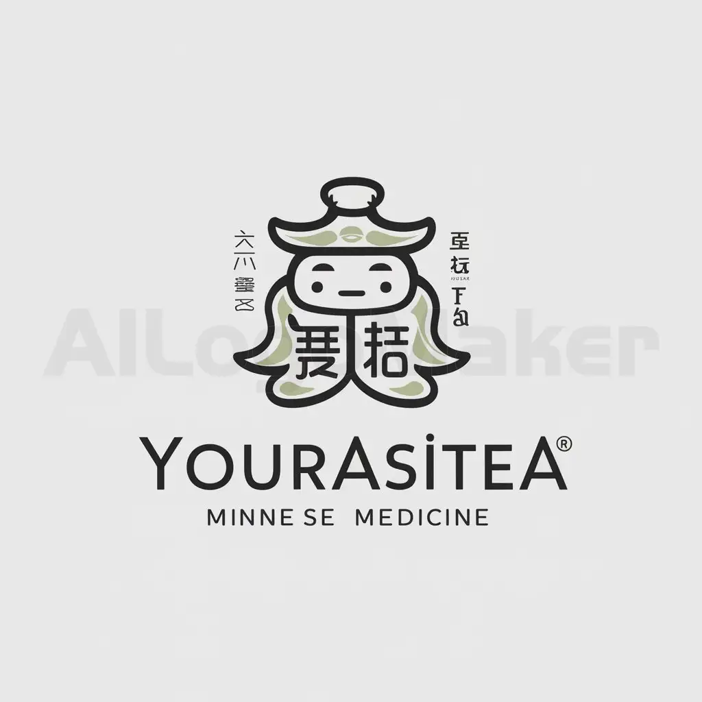 a logo design,with the text "yourasitea", main symbol:Ink sensation Chinese medicine person,Moderate,be used in Others industry,clear background