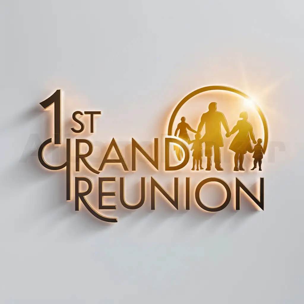 a logo design,with the text "1st Grand Reunion", main symbol:Family Reunion,Moderate,clear background