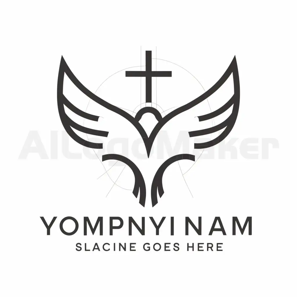 LOGO-Design-For-GLW002-Dove-and-Christian-Cross-Symbolizing-Freedom-Faith-and-Global-Impact