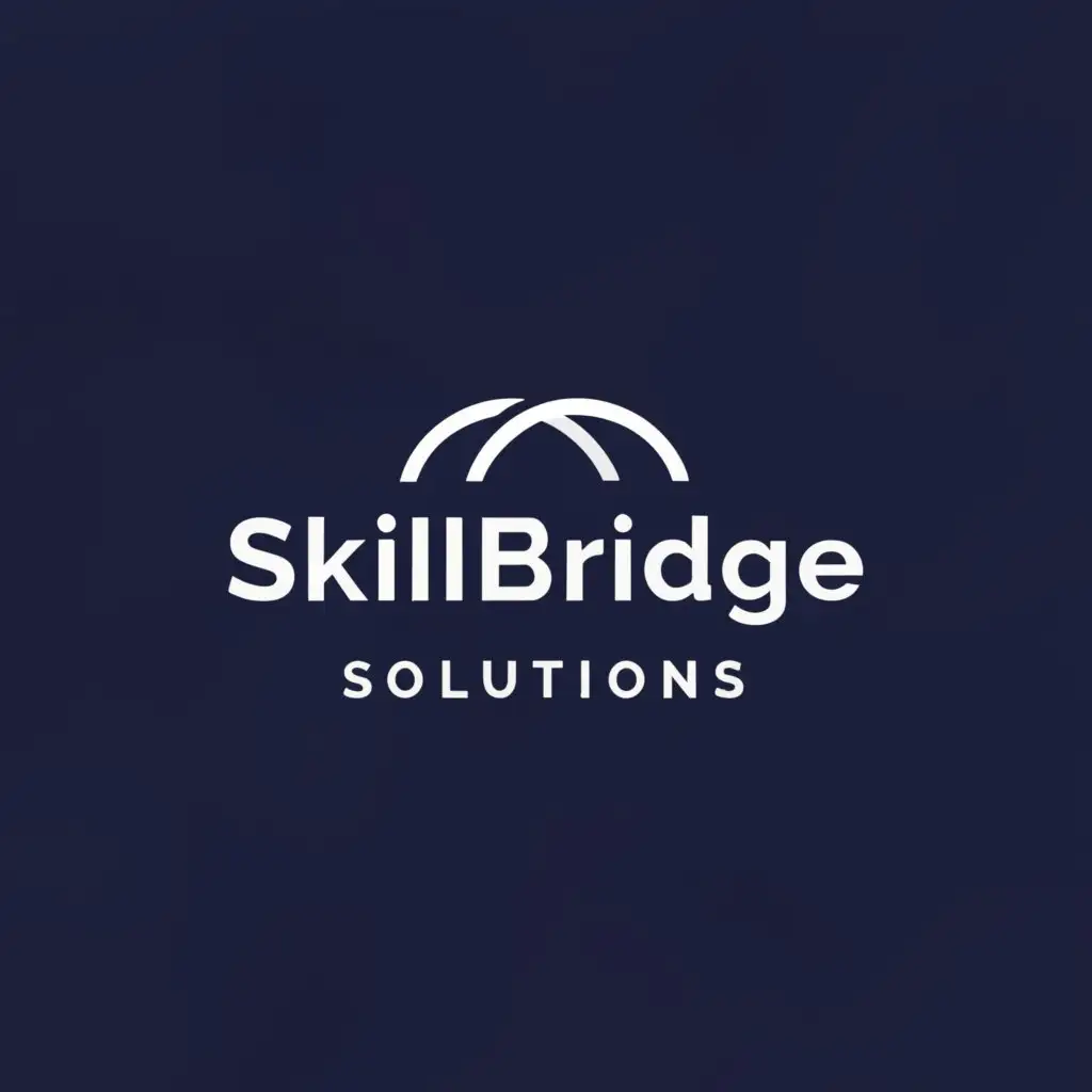 a logo design,with the text "SkillBridge Solutions", main symbol:Bridge,Minimalistic,be used in Others industry,clear background