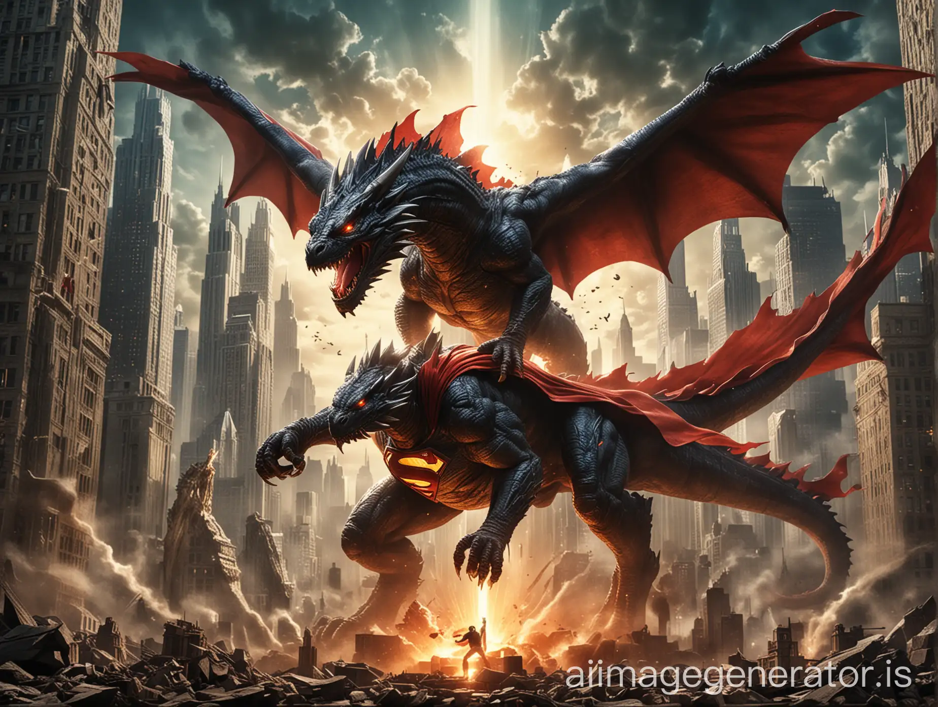 Superman-Legacy-Movie-Poster-with-David-Corenswet-and-Large-Dragon