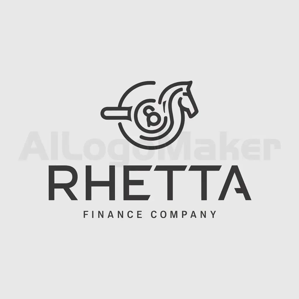 a logo design,with the text "RHETTA", main symbol:panal y caballos,Moderate,be used in Finance industry,clear background