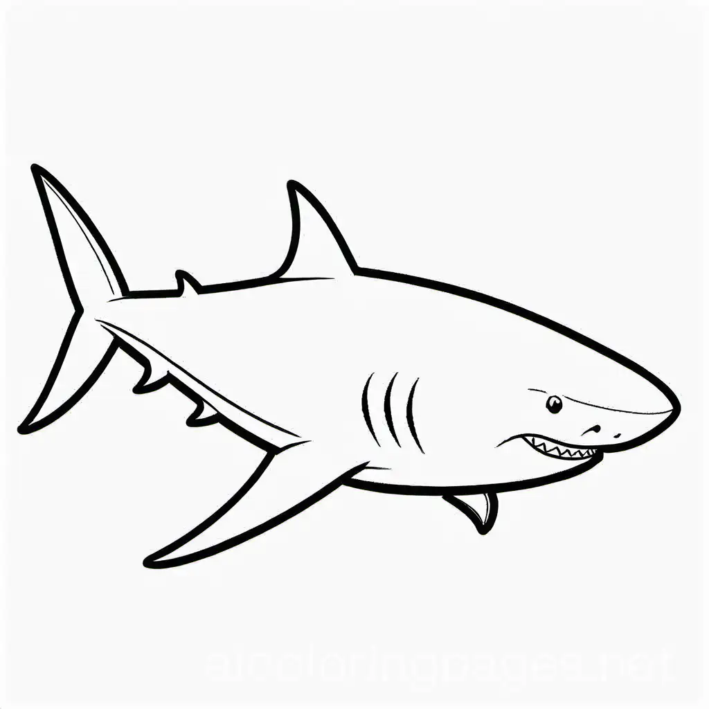 Simple-Shark-Coloring-Page-on-White-Background