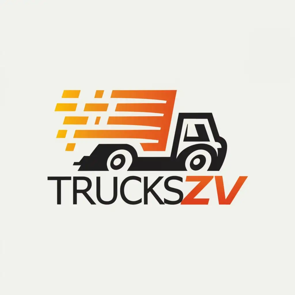 a logo design,with the text "Trucks ZV", main symbol:Cargo truck,Moderate,be used in Automotive industry,clear background