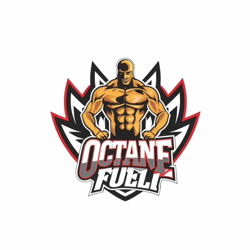 a logo design,with the text "octane fuel", main symbol:sports nutrition,Moderate,be used in Sports Fitness industry,clear background