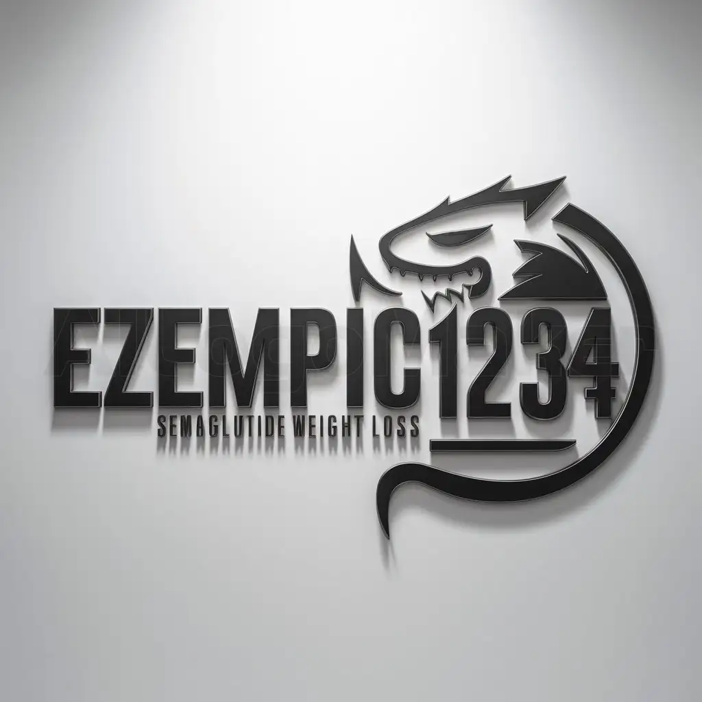 a logo design,with the text "EZempic1234", main symbol:Gila Monster,complex,be used in Semaglutide weight loss industry,clear background