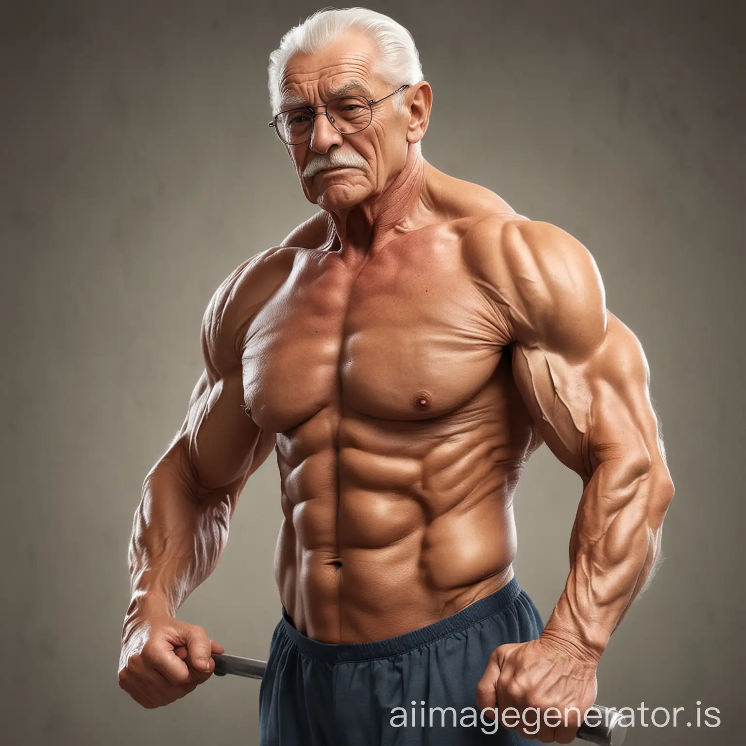 muscular grand pa
