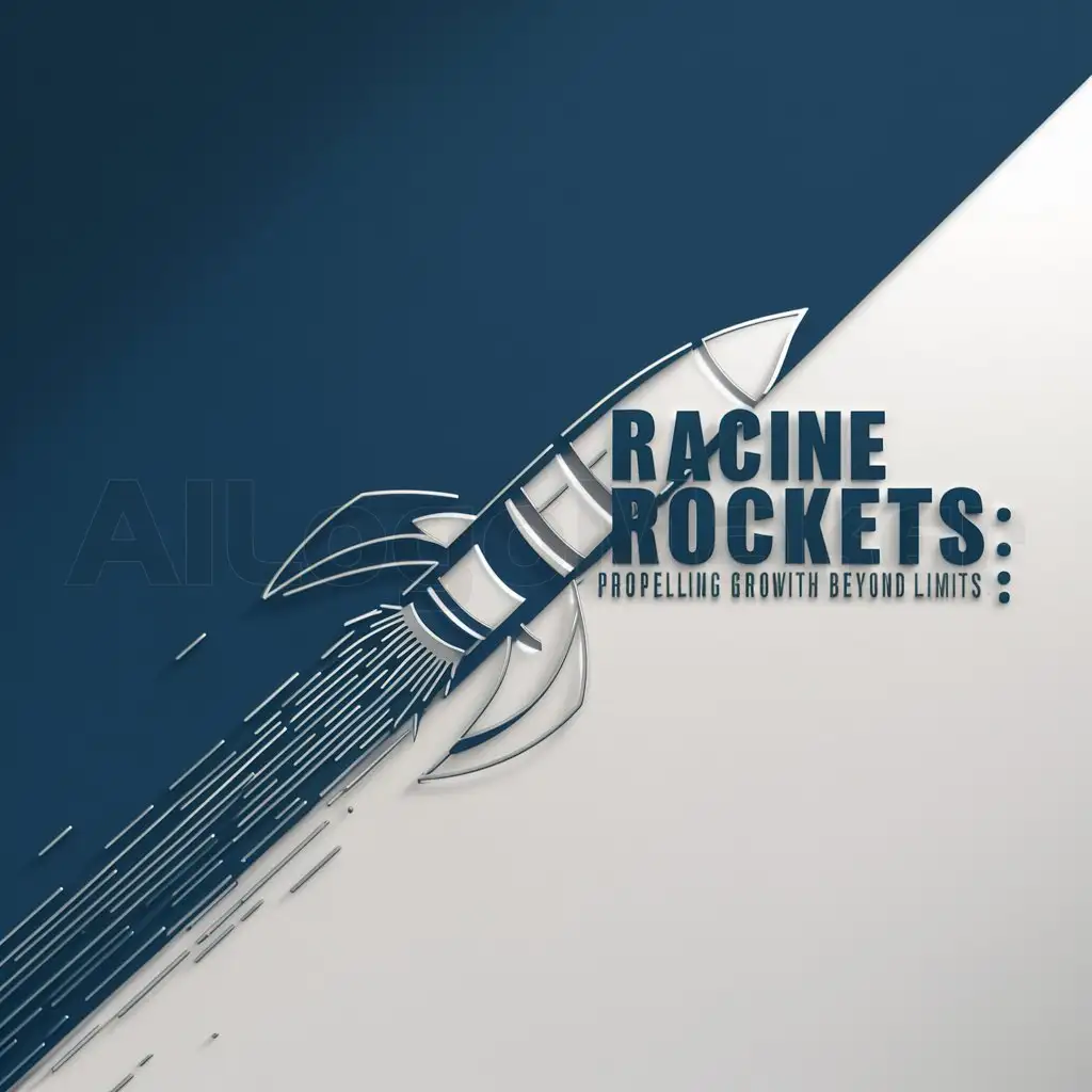 a logo design,with the text "Racine RocketsnPropelling Growth Beyond Limits", main symbol:create a team logo of a rocket blasting off,Moderate,clear background