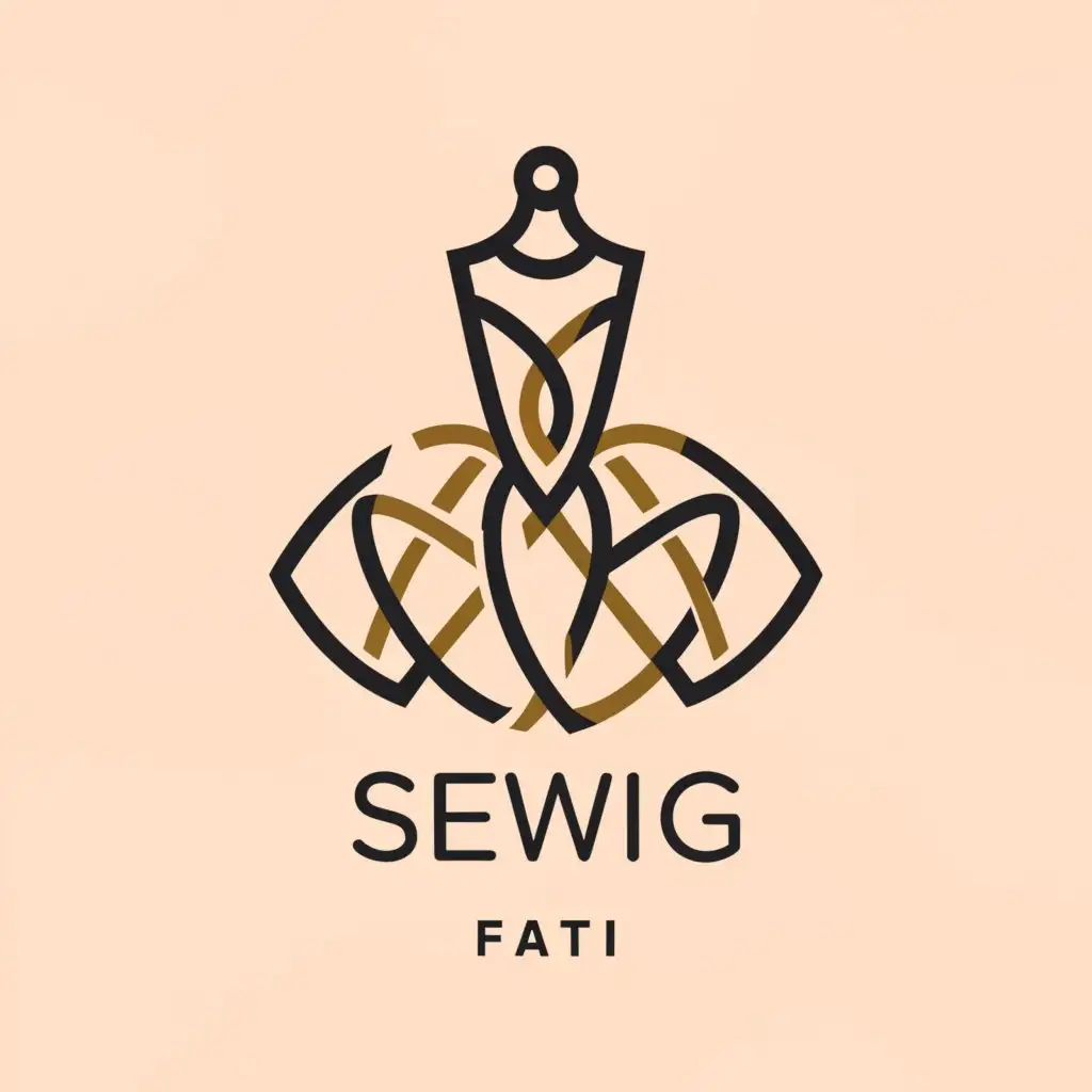 LOGO-Design-For-Fati-Sewing-Elegant-Text-with-Fashion-Design-Symbol-on-Clear-Background