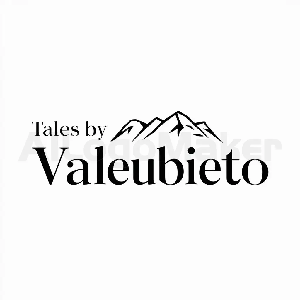 a logo design,with the text "Tales by ValeUbieto", main symbol:Montaña,Moderate,be used in Travel industry,clear background