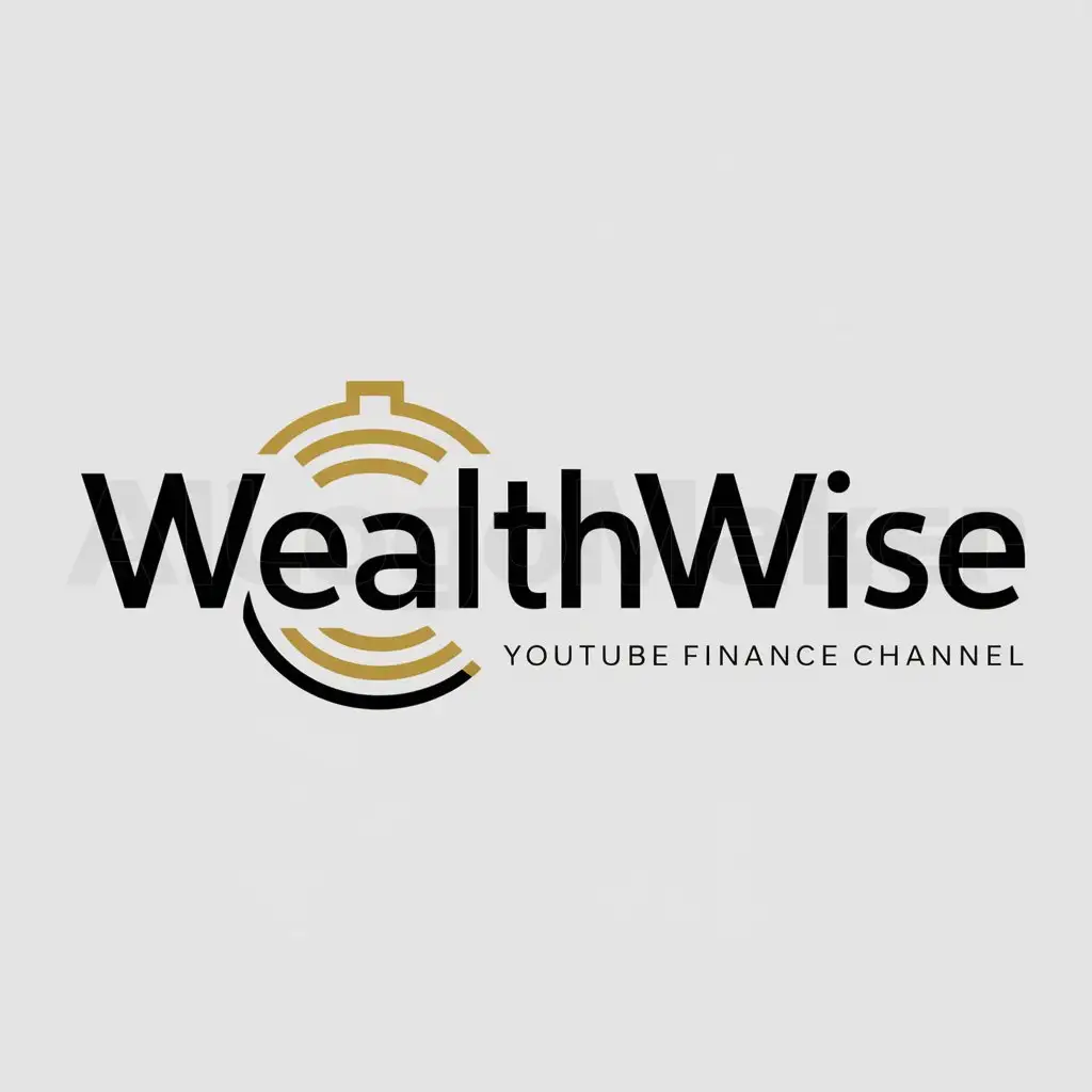 a logo design,with the text "WealthWise", main symbol:money,Moderate,be used in youtube finance industry,clear background