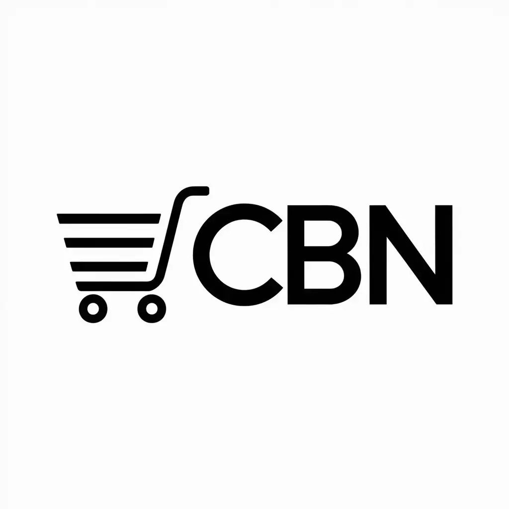 a logo design,with the text "cbn", main symbol:shopping trolley,Moderate,be used in Retail industry,clear background