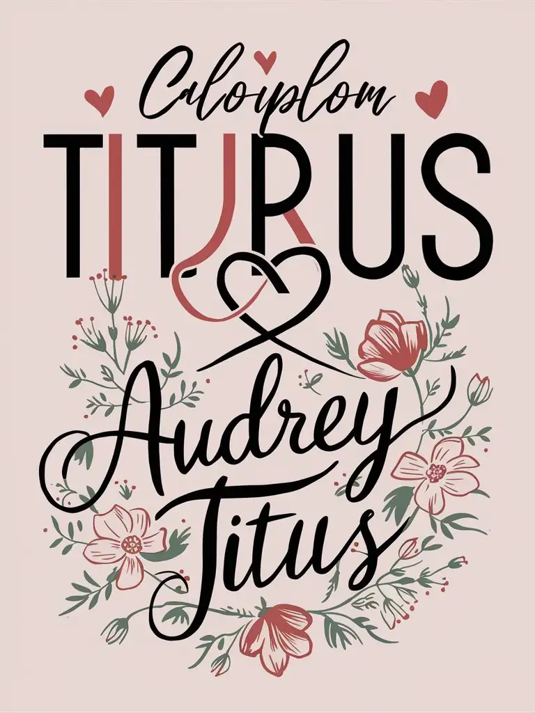 AUDREY NAME WALLPAPER WITH TITUS NAME WALLPER WITH A LOVE EMOJI