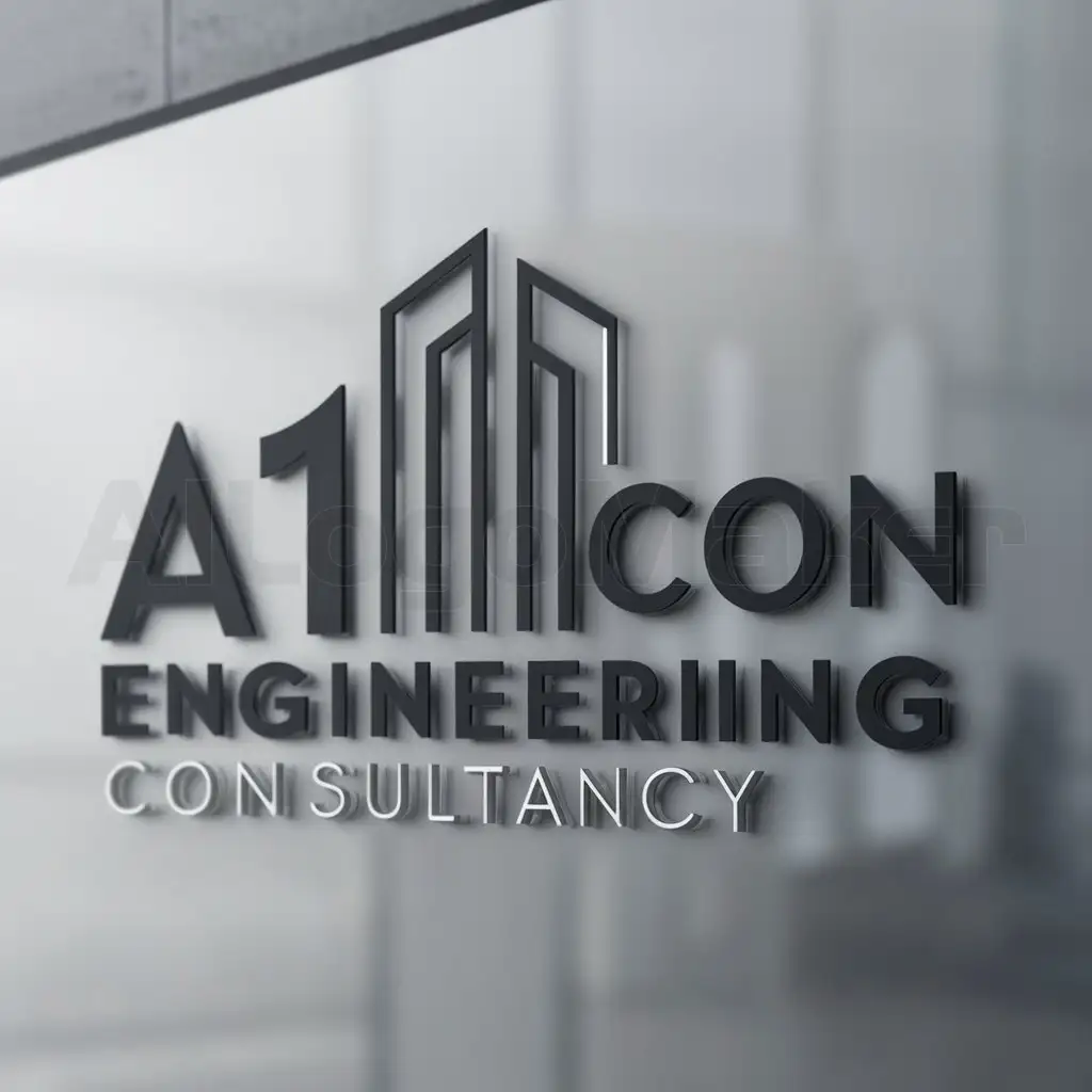 a logo design,with the text "A1 Con Engineering Consultancy", main symbol:building,Moderate,be used in Construction industry,clear background