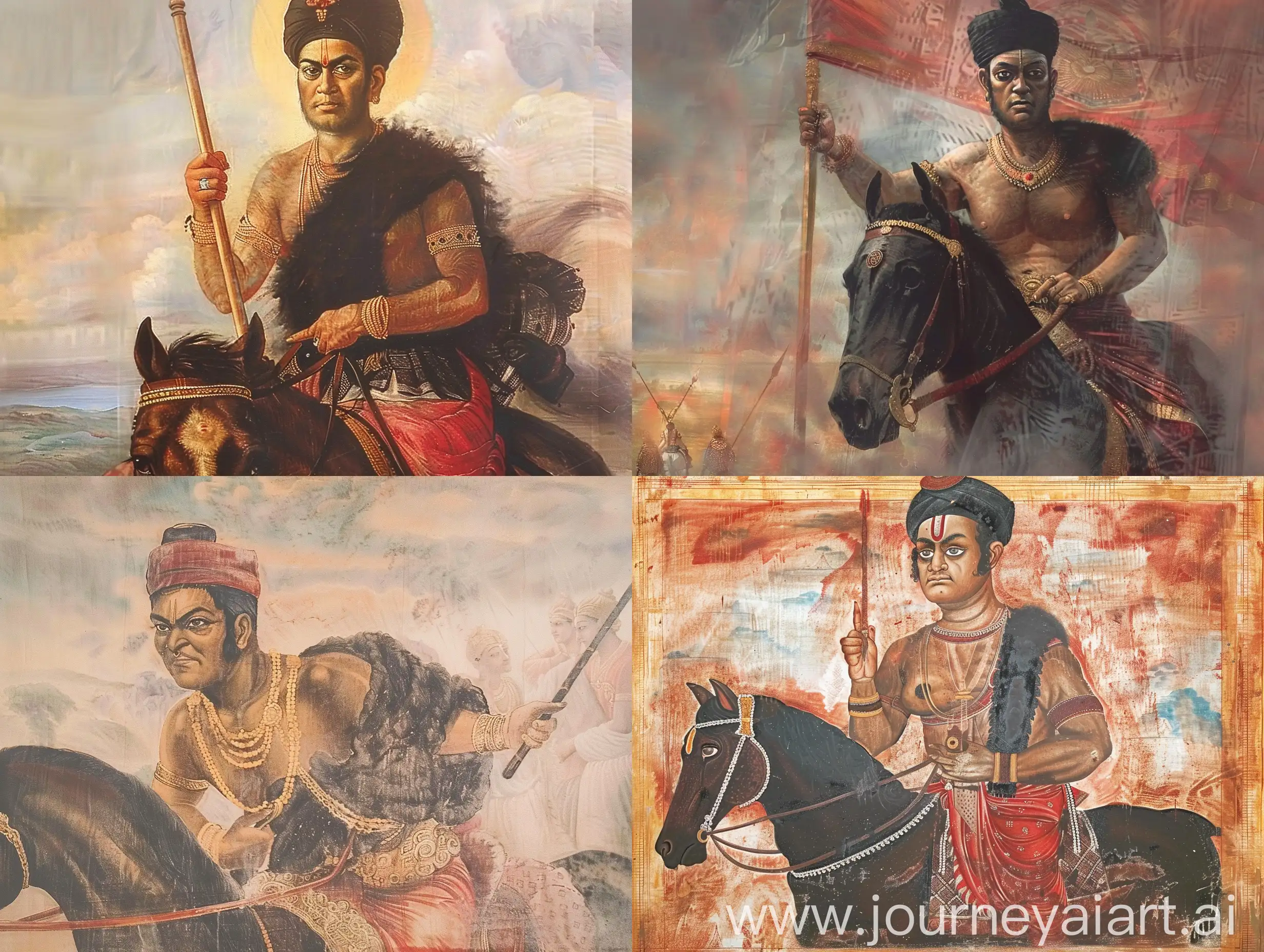 Sisingamangaraja-Riding-Horseback-in-Majestic-Portrait