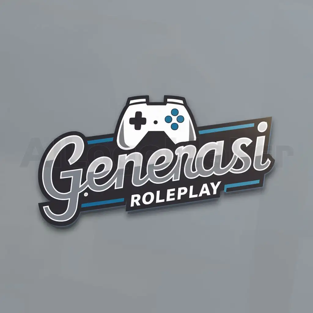 a logo design,with the text "Generasi Roleplay", main symbol:Game,Moderate,be used in Others industry,clear background