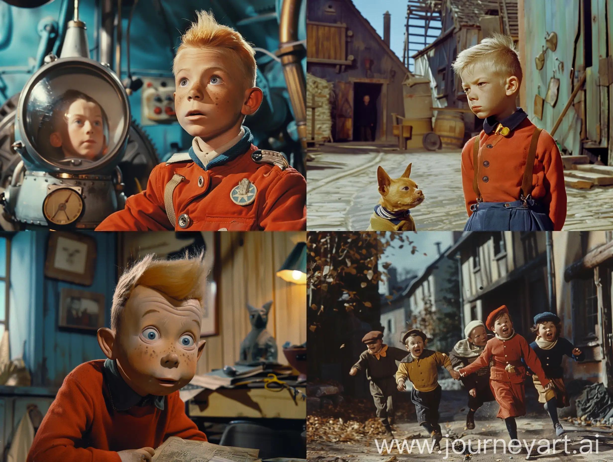 tintin in real life,1950's super panavision 70 ,colory image