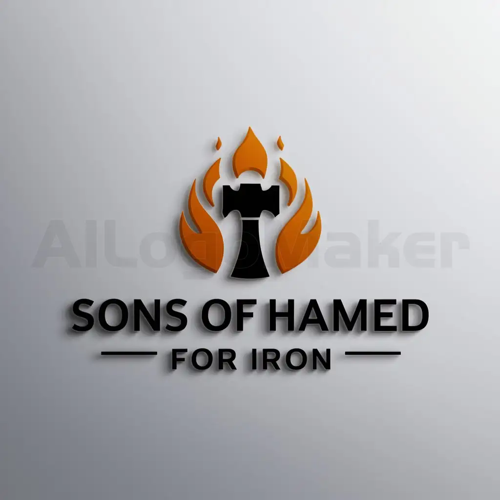 a logo design,with the text "sons of hamed for iron", main symbol:slogan indicates company manufacturing iron with best quality,Moderate,clear background
