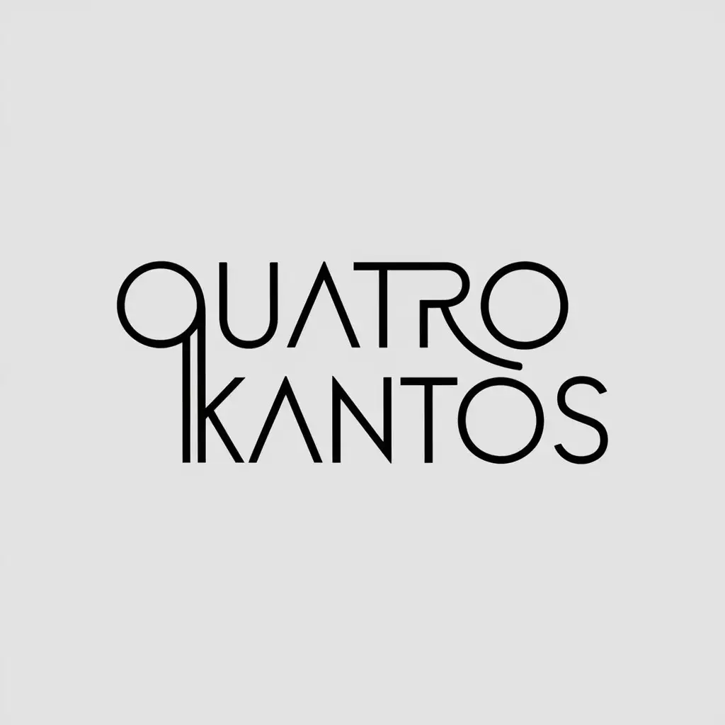 "Quatro Kantos" make a logo of this word with minimalist design and a little design