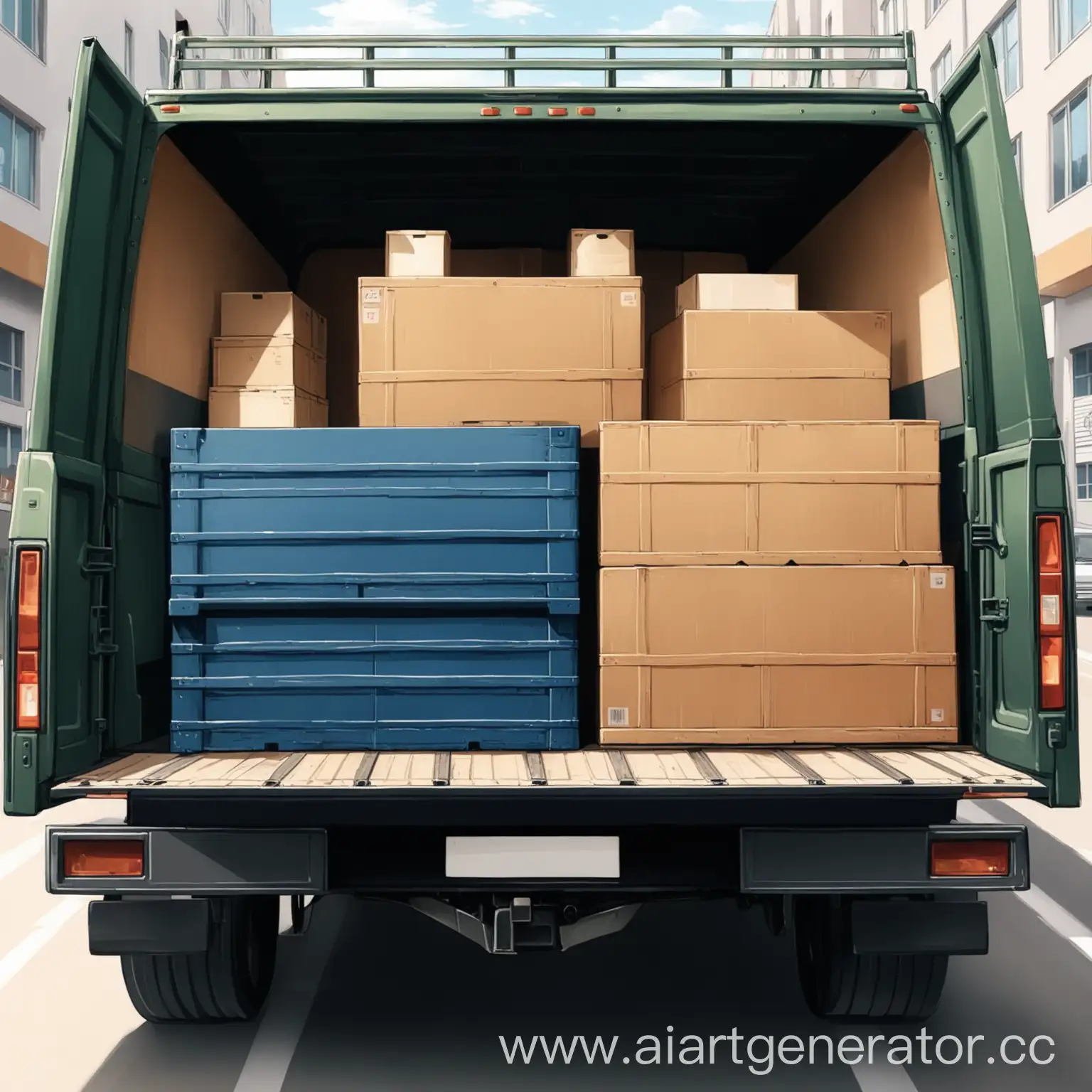 Cargo-in-Truck-Transportation-Loaded-Vehicle-Moving-on-Highway
