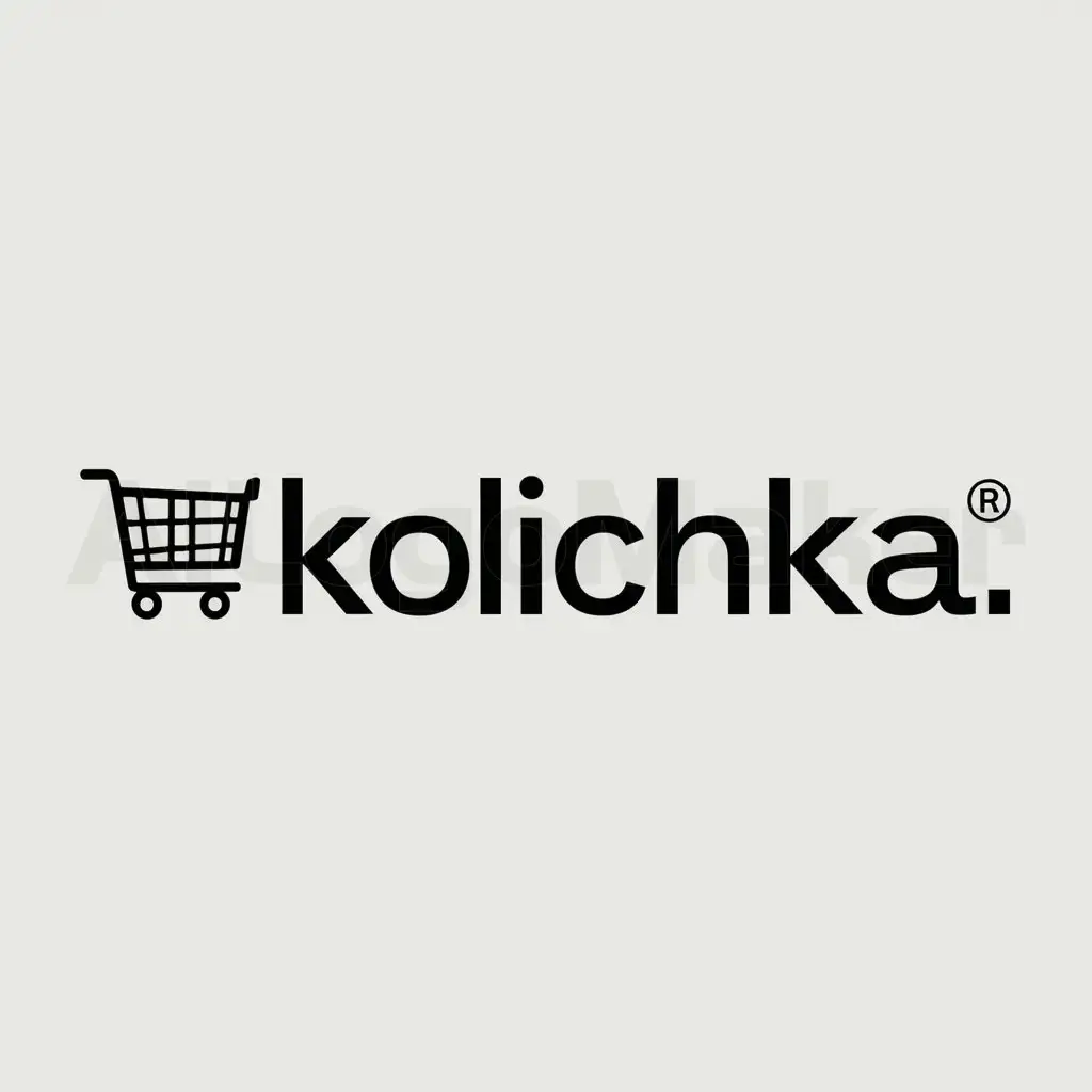 LOGO-Design-For-Kolichka-Simple-Shopping-Cart-Icon-for-Retail-Brand