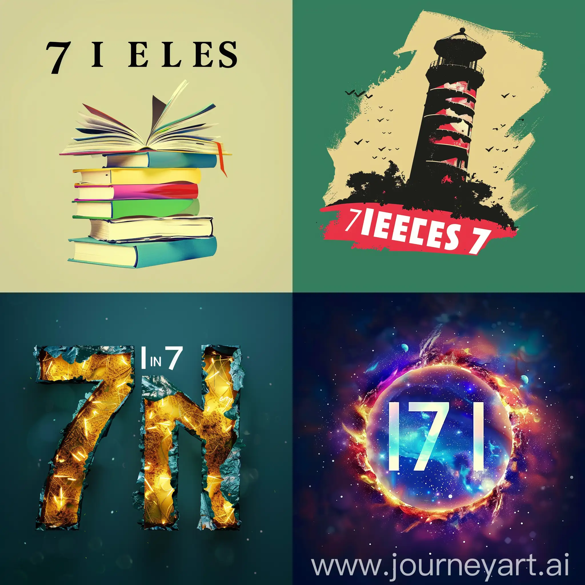 create poster for IELTS Course with concept of 7 In 7