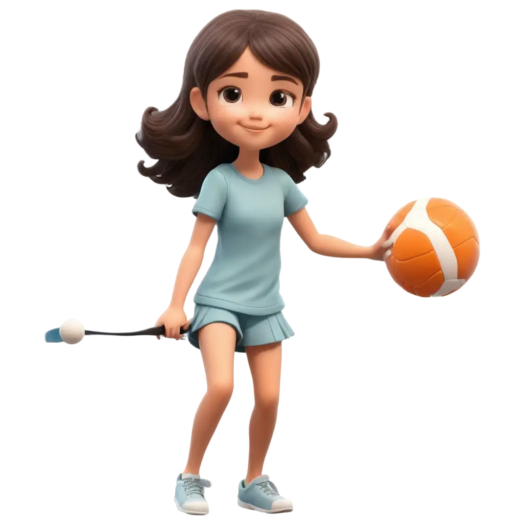 Cute-Girl-Playing-Ball-Cartoon-PNG-Creative-AI-Art-Prompt
