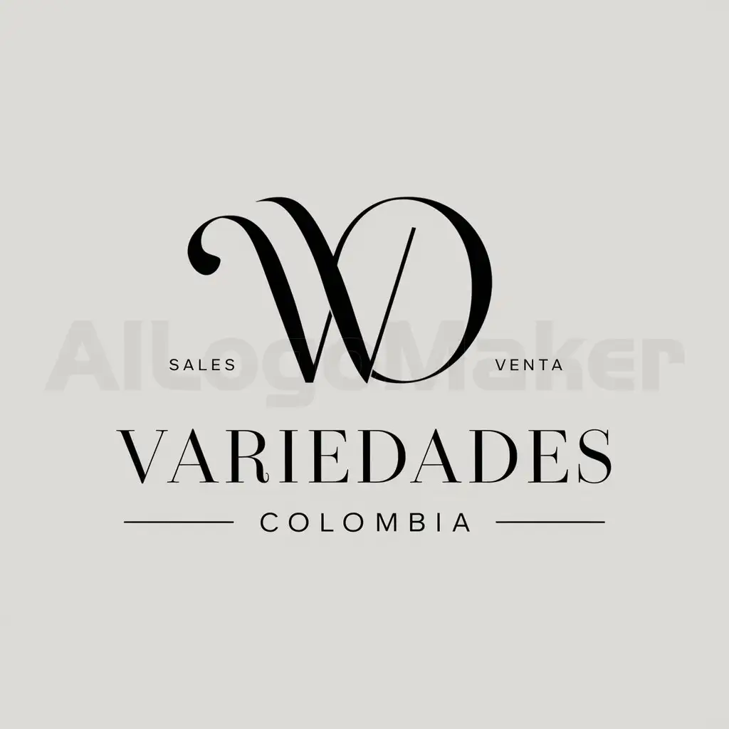 a logo design,with the text "variedades colombia", main symbol:ventas,Moderate,clear background