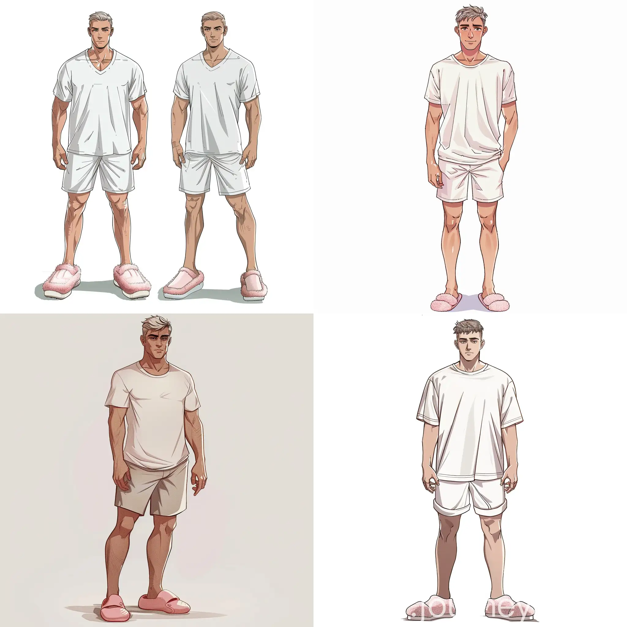 Athletic-Man-in-Casual-Home-Attire-Illustration