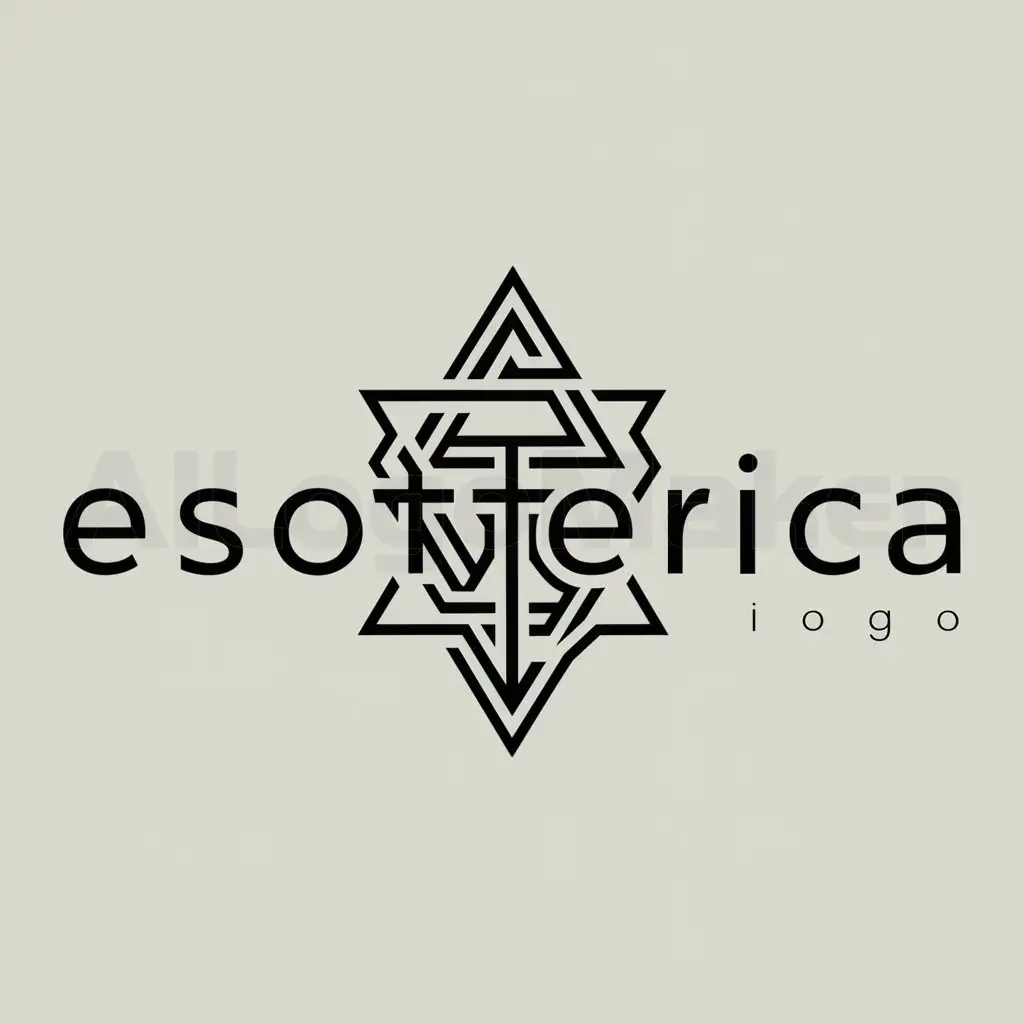 a logo design,with the text "Esoterica", main symbol:an esoteric symbol,Moderate,clear background