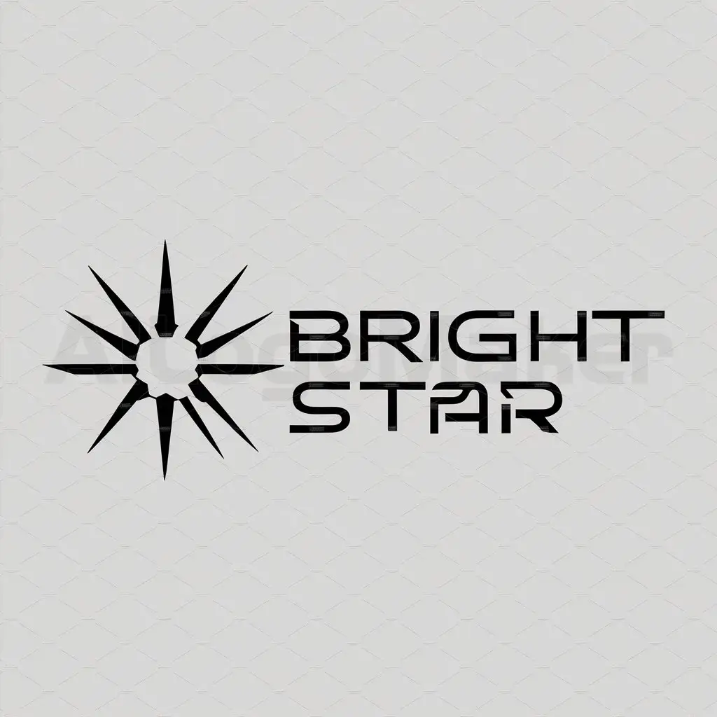 a logo design,with the text "BRIGHT STAR", main symbol:BRIGHT STAR,complex,be used in Technology industry,clear background
